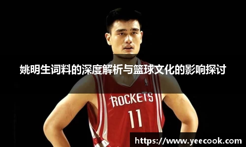 姚明生词料的深度解析与篮球文化的影响探讨